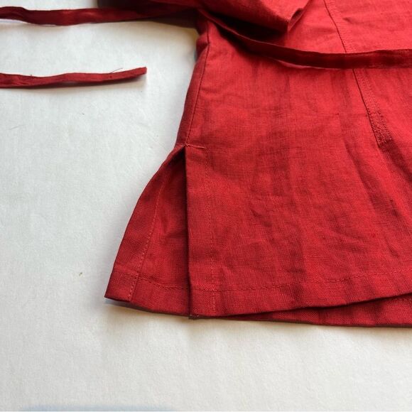 Talbots Petites Women's Irish Linen Skirt Set Size 10 Burnt Orange - Picture 11 of 15